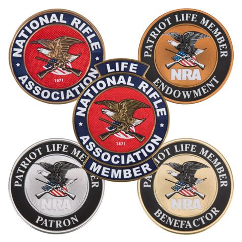 NRA Ultra-Flex Patriot Life Member Decals 3D Emblem Bumper Window ...