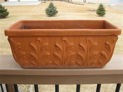 Mid Century Terra Cotta Planter Large Rectangular 15 | Etsy | Large planters, Terracotta planter ...