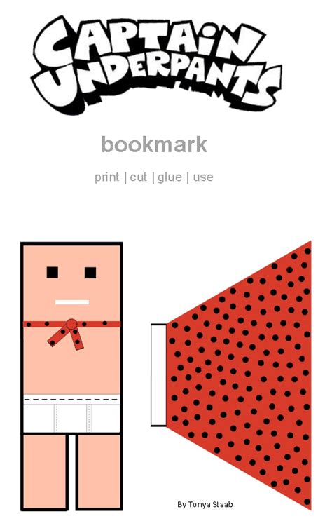 Captain underpants craft stick bookmark – Artofit