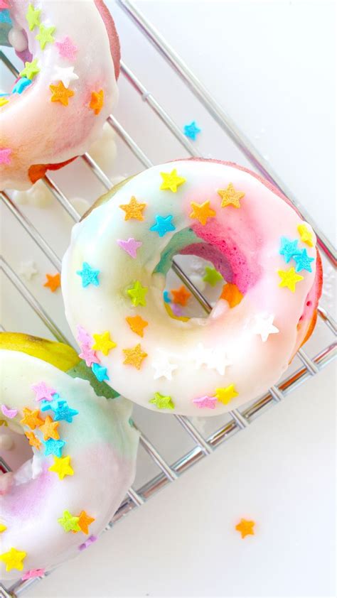 Rainbow Doughnuts | Recipe | Doughnut recipe, Rainbow treats, Rainbow donut