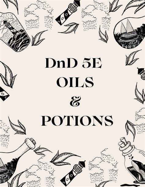 D&D 5E Oils & Potions in 2022 | Oils, Potions, Cards