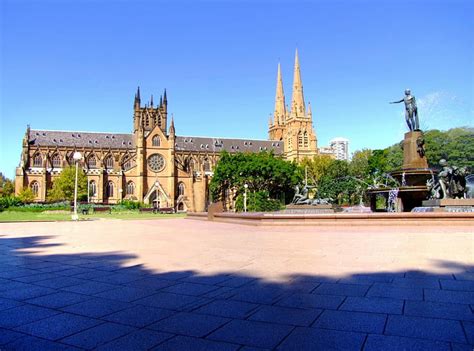 Hyde Park Sydney, path, fountain, park, church, HD wallpaper | Peakpx