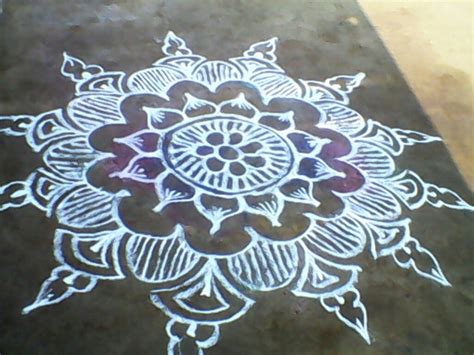 White rangoli....