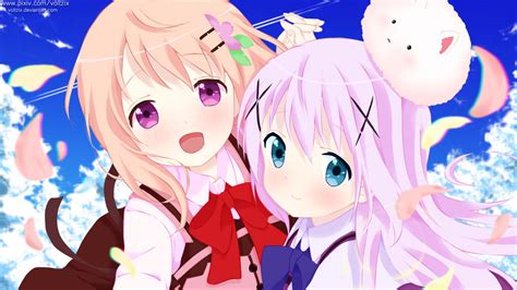 Cocoa hoto and Chino Kafu by Voltzix on DeviantArt