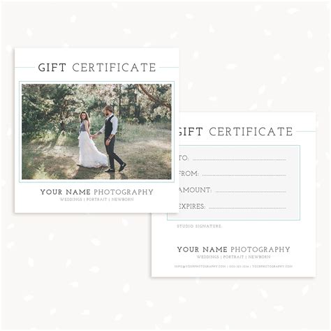 Classic Photography Gift Certificate Template – Strawberry Kit