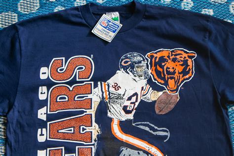 Vintage 1990's Chicago Bears NFL T-shirt W. Tags XL 1992 | Etsy UK