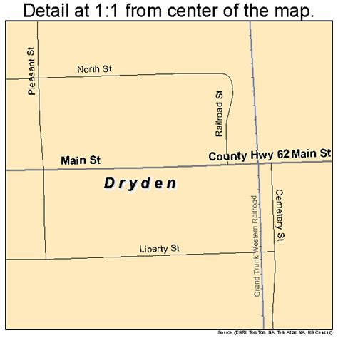 Dryden Michigan Street Map 2623140