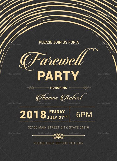 Modern Farewell Party Invitation Template | Farewell party invitations, Party invite template ...