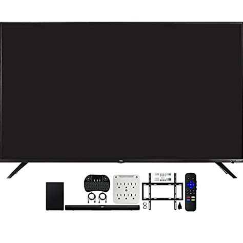 TCL 65R617 65-inch Class 6-Series 4K HDR Roku Smart TV Bundle Alto 7+ 2.1 Channel Sound Bar ...