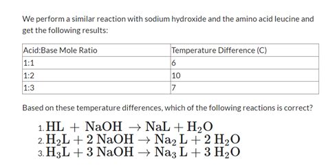 Solved We perform a similar reaction with sodium hydroxide | Chegg.com