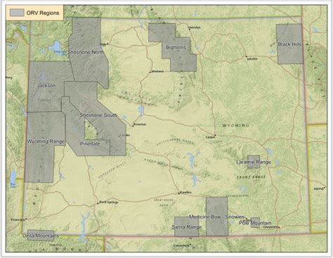 Wyoming State Parks, Historic Sites, & Trails - ORV Maps | Historical ...