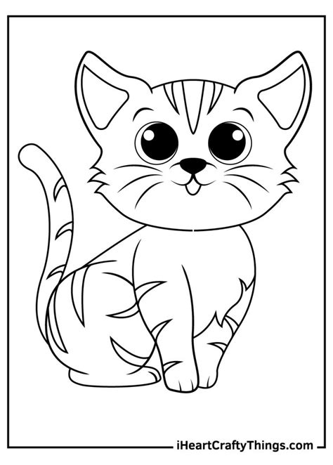 Cute Cat Coloring Pages For Kids Coloring Pages