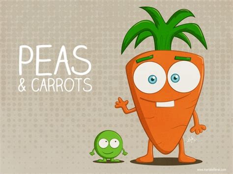 Peas and Carrots By kellerac | Love Cartoon | TOONPOOL