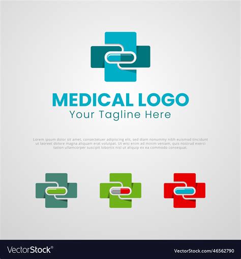 Medical healthcare company logo design template Vector Image