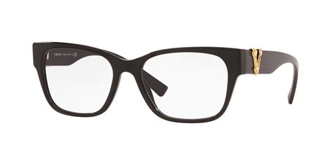 Versace VE3283A Asian Fit GB1 Glasses Black | VisionDirect Australia