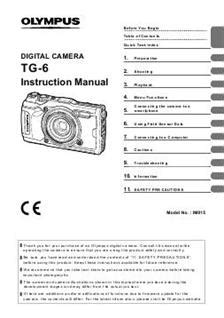 Olympus TG 6 Tough Printed Manual