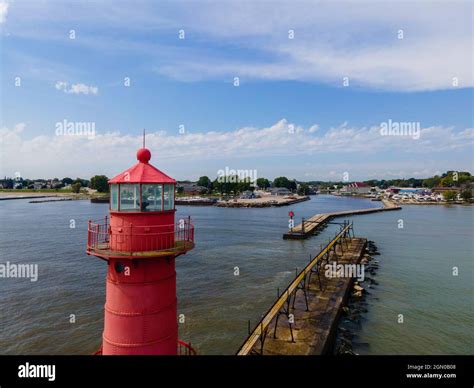 Photograph of the Algoma Lighthouse, Algoma, Wisconsin, USA Stock Photo ...