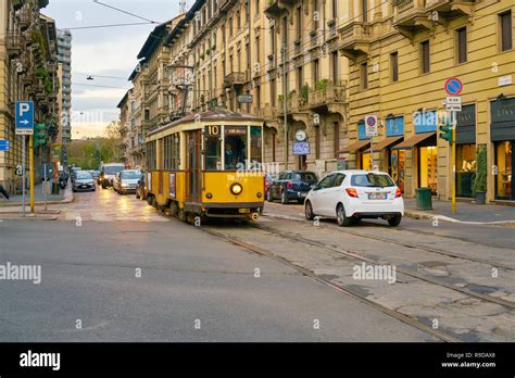 MILAN, ITALY - CIRCA NOVEMBER, 2017: tram in the city of Milan Stock ...