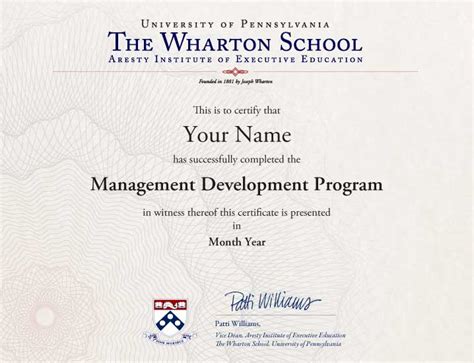 Management Development Program at Wharton | Online MDP Certificate