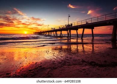 Glenelg Beach Jetty People Sunset Adelaide Stock Photo 649285108 | Shutterstock