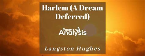 Harlem (A Dream Deferred) by Langston Hughes - Poem Analysis