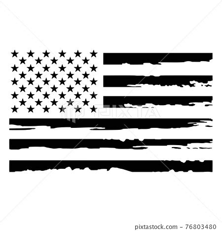 Grunge USA flag.American flag.Vector template.... - Stock Illustration [76803480] - PIXTA