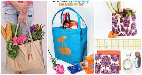 15 Reusable Grocery Bag Patterns (Shopping Bag Pattern DIY)