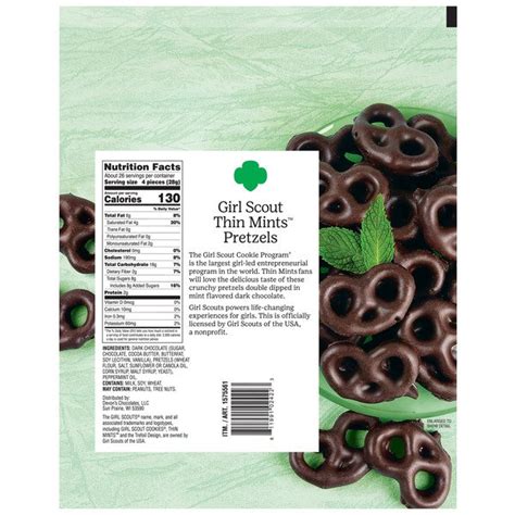 Girl Scouts Thin Mint Pretzels, 26 Oz - Costco Food Database