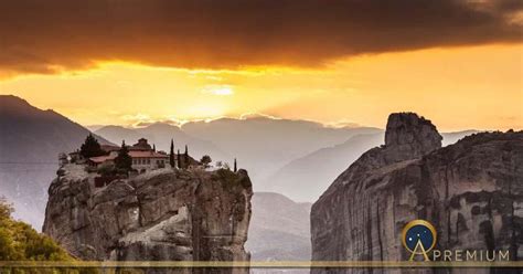 Magnificent Greek Orthodox monasteries of meteora, suspended between ...