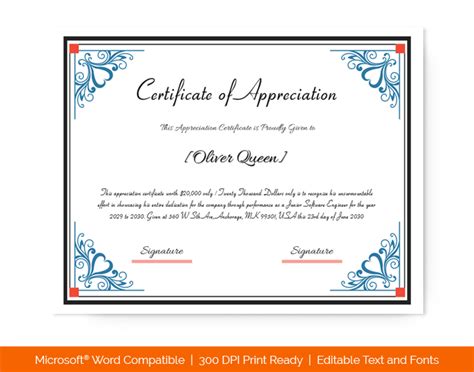 14+ Certificate of Appreciation for Employees (Word and PDF)