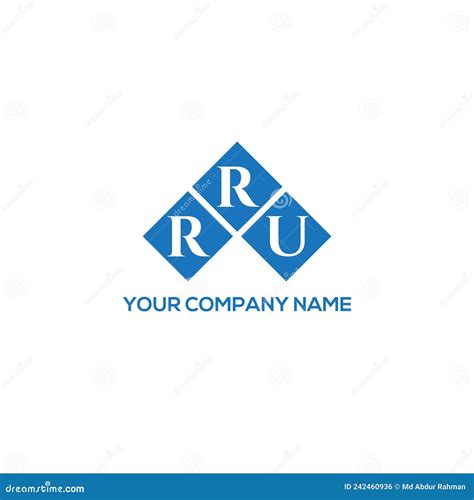 RRU Letter Logo Design on White Background. RRU Creative Initials Letter Logo Concept Stock ...