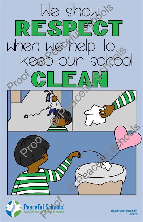 Keep Our School Clean Poster – Peaceful Schools Store