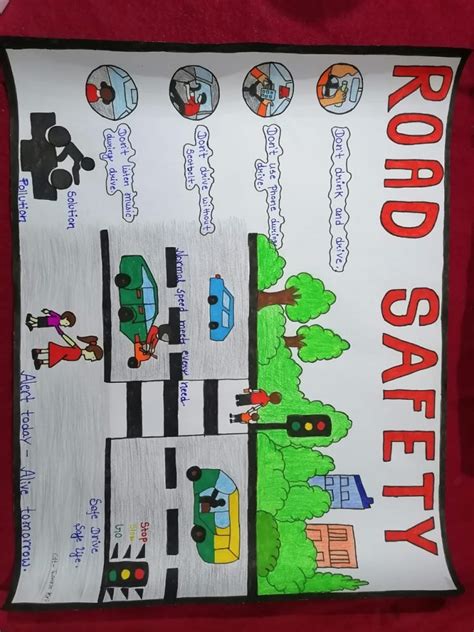 Poster on Road safety – India NCC