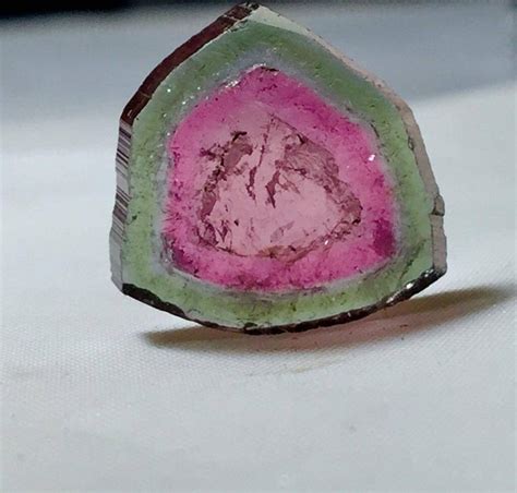 Watermelon Tourmaline Slice