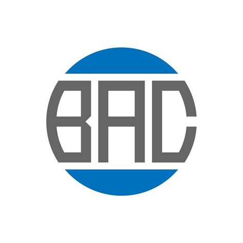 BAC letter logo design on white background. BAC creative initials circle logo concept. BAC ...