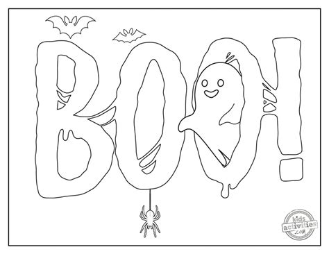 Boo Halloween Coloring Pages