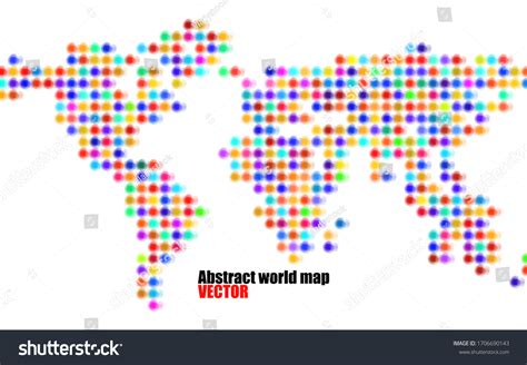 Vector world map illustration with colorful - Royalty Free Stock Vector ...