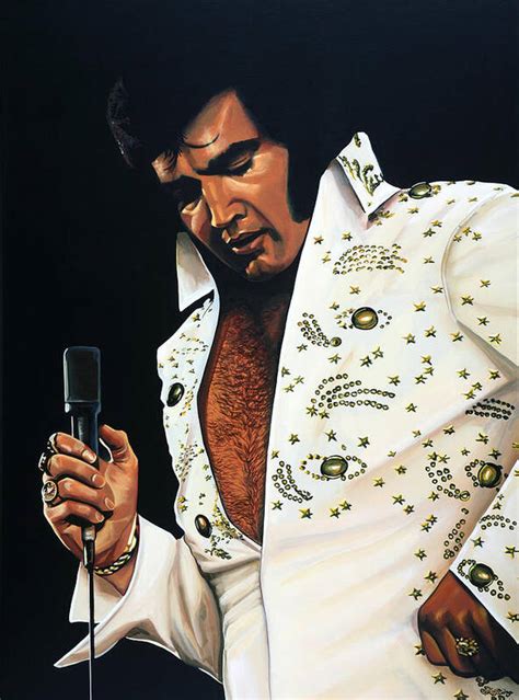 Elvis Presley Painting Art Print by Paul Meijering