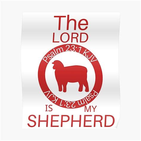 "Psalm 23:1 Bible Verse Scriptures" Poster for Sale by Kingandi | Redbubble