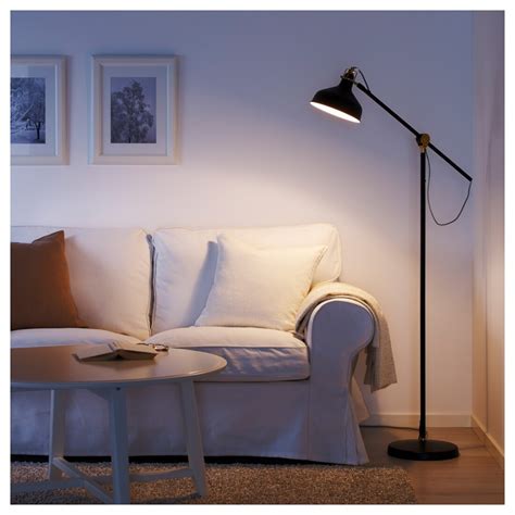 RANARP floor/reading lamp with LED bulb, black - IKEA | Reading lamp ...