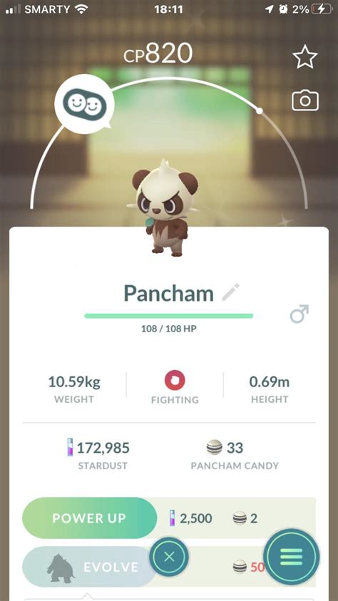 Shiny sir or far fetched for shiny Pancham?!??? I DONT FLY REGISTERED ...