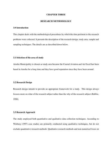 (PDF) CHAPTER THREE RESEARCH METHODOLOGY 3.0 Introduction