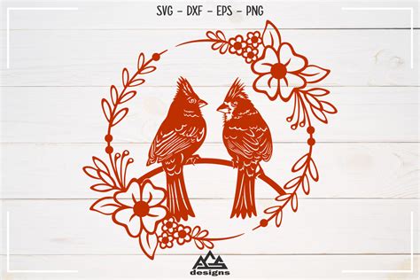 Cardinal Bird Papercut Svg Design By AgsDesign | TheHungryJPEG