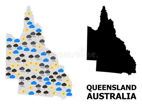 Climate Pattern Map of Australian Queensland Stock Illustration ...