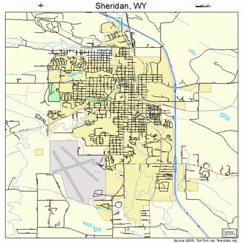 Sheridan Wyoming Street Map 5669845