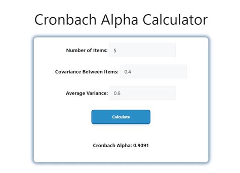 Cronbach Alpha Calculator - Savvy Calculator