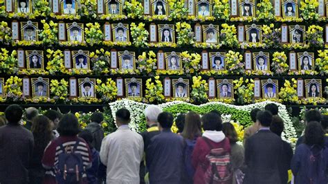 South Korean President Promises To Raise Sewol Ferry, One Year After Tragedy : The Two-Way : NPR