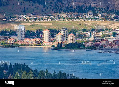 A view of the Kelowna Skyline and Okanagan Lake from Mount Boucherie in ...