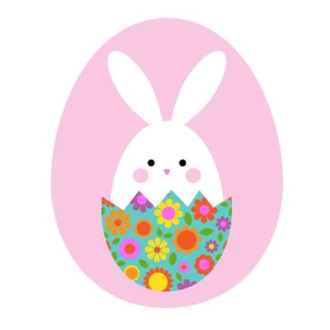 cute Easter bunny in hatching floral egg 332459 Vector Art at Vecteezy