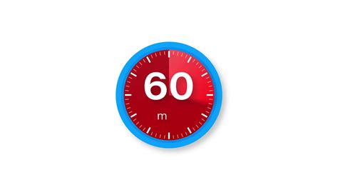 The 60 minutes timer. Stopwatch icon in flat style. Motion graphics. 28259954 Stock Video at ...